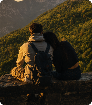 A couple spending quiet time together